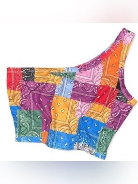 SHEIN Colorful Bandana Crop Top